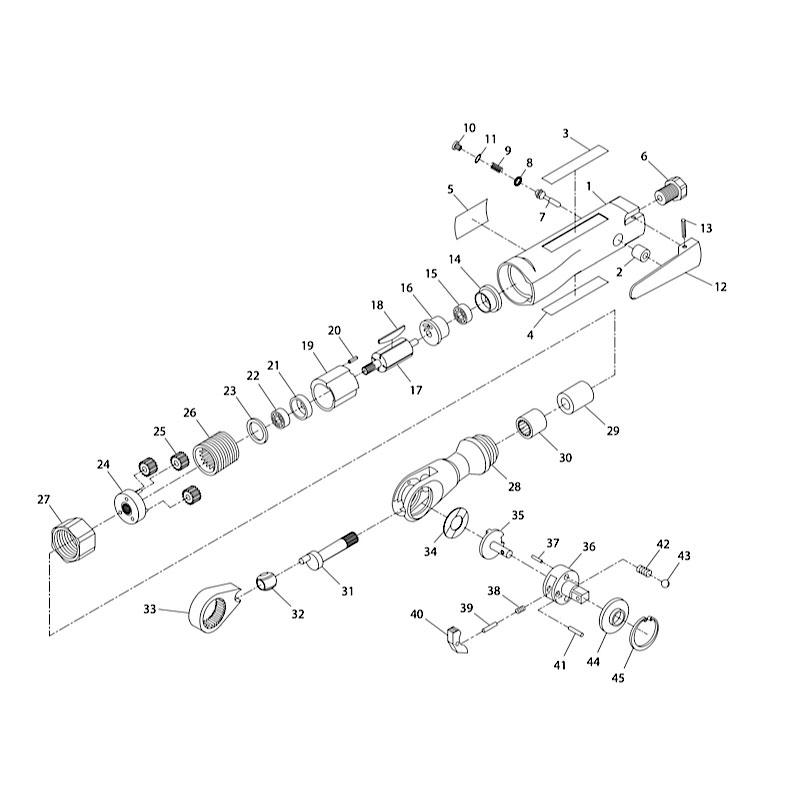 Diagram Diagram and Parts List for IR1770  Ingersoll Rand Ratchet